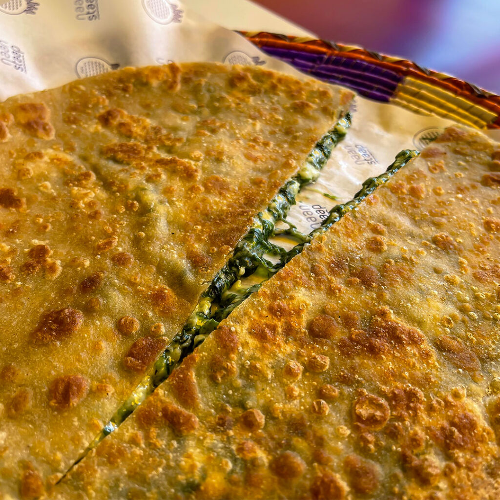 Palak Paneer Paratha